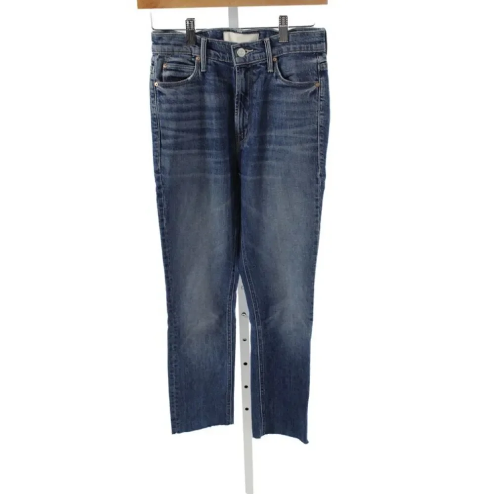 Mother Superior Womens Cropped High Rise Jeans Blue Cotton Size 25